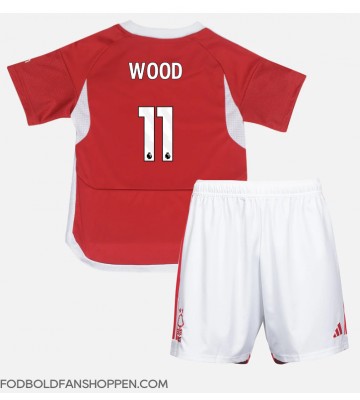 Nottingham Forest Chris Wood #11 Hjemmebanetrøje Børn 2023-24 Kortærmet (+ Korte bukser)